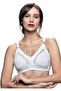 Large Size Lace Combed Cotton Gathering Bra 2 Pcs (Classic Mother Bra) - 2