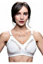 Large Size Lace Combed Cotton Gathering Bra 2 Pcs (Classic Mother Bra) - 3