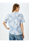 Blue Printed T-Shirt - 4
