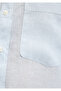 Blue Linen Blended Regular Fit Shirt -0211051-70795 - 6