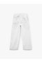 High Waist Comfortable Fit Short Denim Trousers with Pockets - Culotte Jeans - 5