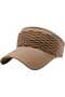 Women's Knitted Textured Uv Protection Summer Visor Hat - 8
