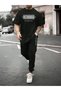Trendy Clothing American City Los Angeles Print Bottom Top Tracksuit Set Oversize Crew Neck - 6