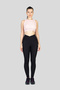 Cross Waist Black Women's Detailed Ankle Length Sports Leggings - 3