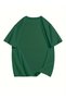 Women S Knit Graphic Slim Fit T-Shirt - Relaxed Y2K Style, Round Neck, Short Sleeve Top - 2