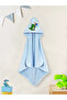 Oeko-Tex Certified 100% Cotton Velvet Baby Towel - Soft, Absorbent and Warm, with Dinosaur - 5