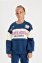 Girls' 2-Piece Set Crew Neck Printed Sweatshirt Jogger Sweatpants A6809A824Au - 3