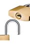 50 mm Outdoor Stainless Steel Ring High Security Durable Yellow Padlock Garage Garden Door - 4