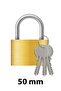 50 mm Outdoor Stainless Steel Ring High Security Durable Yellow Padlock Garage Garden Door
