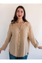 Women's Plus Size Folded Sleeve Muslin Shirt Blouse Cty-Akc-M2(25006) 100% Organic Cotton - 2