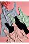 Zera Liss, 4-Piece Modal Fabric, Extra Bias - Black, Green, Blue, Pink- Flexible Women's Undershirt 66E03