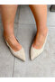 Maria Beige Calf Suede Heel Sandals Shoes - 3