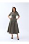 Fame Women's Front Buttoned Belted Long Dress - 4