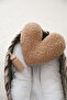 Teddy Brown Heart Pillow - 6