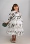 Girl's Floor-Length Dress with Flowers and Bag, Girl's Dress with Belt, Birthday Dress - 6