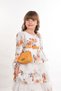 Girl's Floor-Length Dress with Flowers and Bag, Girl's Dress with Belt, Birthday Dress - 5
