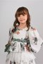 Girl's Floor-Length Dress with Flowers and Bag, Girl's Dress with Belt, Birthday Dress - 4