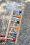 Natural Wooden Climbing Ladder - Bird Toy with Beaded Swing - 2