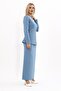 Zero-Neckline Buttoned Jacket & Long Straight Tight Skirt-Navy - 1064553 - 3