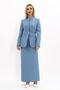Self-Standing Collar Jacket & Long Straight Skirt-Navy - 1072553 - 5