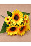 Artificial Luxury Sunflower Bouquet 7 Pieces (Without Pot) Arranged Sunflower Bouquet Large Daisy Ivy Bride - 2