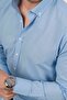قميص رجالي من الكتان Slimfit - طوق أزرق، أزرار، صندوق هدايا