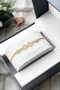 Gold Plated Zircon Stone Infinity Women's Bracelet - 2