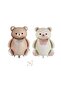 Bal10 Retro Caramel and Cream 2-Piece Bow Tie Bear Foil Balloon
