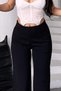 Women's Silver Lycra Beltless Palazzo Trousers, 4 Season Crepe Gathering Fabric - 2