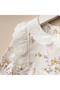 Newborn Girl Cotton Floral Romper Tericoton Lace Lora Hat Woven Romper Hospital Discharge - 2