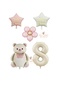 Daisy Foil Balloon Set for Ages 8 - Colorful Number and Stars