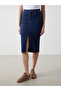Slim Fit Women's Jean Skirt - 2