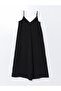 V-Neck Modal Blend A-Line Dress with Straps - 6