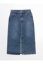 Lcwaikiki Classic Indigo Tight Fit Women's Jean Skirt - 5