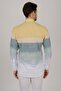 Paneled Yellow Green Slimfit Linen Men's Shirt - 7