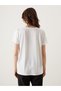 Lcwaikiki Classic Ecru Crew Neck Floral Women's T-Shirt - 4