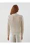 Esvab • Modern & Distinctive Devrik Roba Collar Openwork Women's Knitwear Cardigan - 5