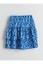 Lcw Kids Blue Elastic Waist Ruffle Girls Skirt - 3