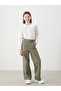 Nevavm Girls' Cargo Pants with Elastic Waist and Pockets - 2