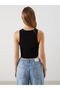Xside Crew Neck Los Angeles Embroidered Crop Women's Tank Top (S5) - 4