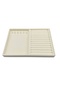 Domestic Production Venetian Model Suede Fabric Cream 34/24 cm Nail-Hot Jewelry Drawer Stand - 3