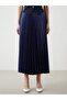 Nevavm Women's Pleated Satin Skirt with Elastic Waist - 2