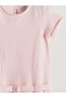 Lcw Kids Crew Neck Pleated Girl's Dress - 5