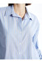 Trendlucky Striped Oversize Poplin Women's Shirt with a Difference - 3