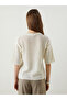 Lcwaikiki Classic White Crew Neck Openwork Women's Knitwear Sweater - 4