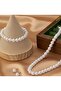 Complementary Necklace Bracelet Earrings Luxury Pearl Set - 4