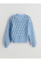 Nevavm V-Neck Openwork Knitwear Cardigan for Girls - 2