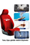 Top Snap Combed Cotton Car Seat Cover Is a Practical and Stylish Solution Compatible with Hyundai I20 Red - 2