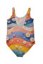 Glowzia Floral Patterned Strap Girls Swimsuit - 2