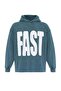 Washed Oversize Hooded Sweatshirt Petrol - 7